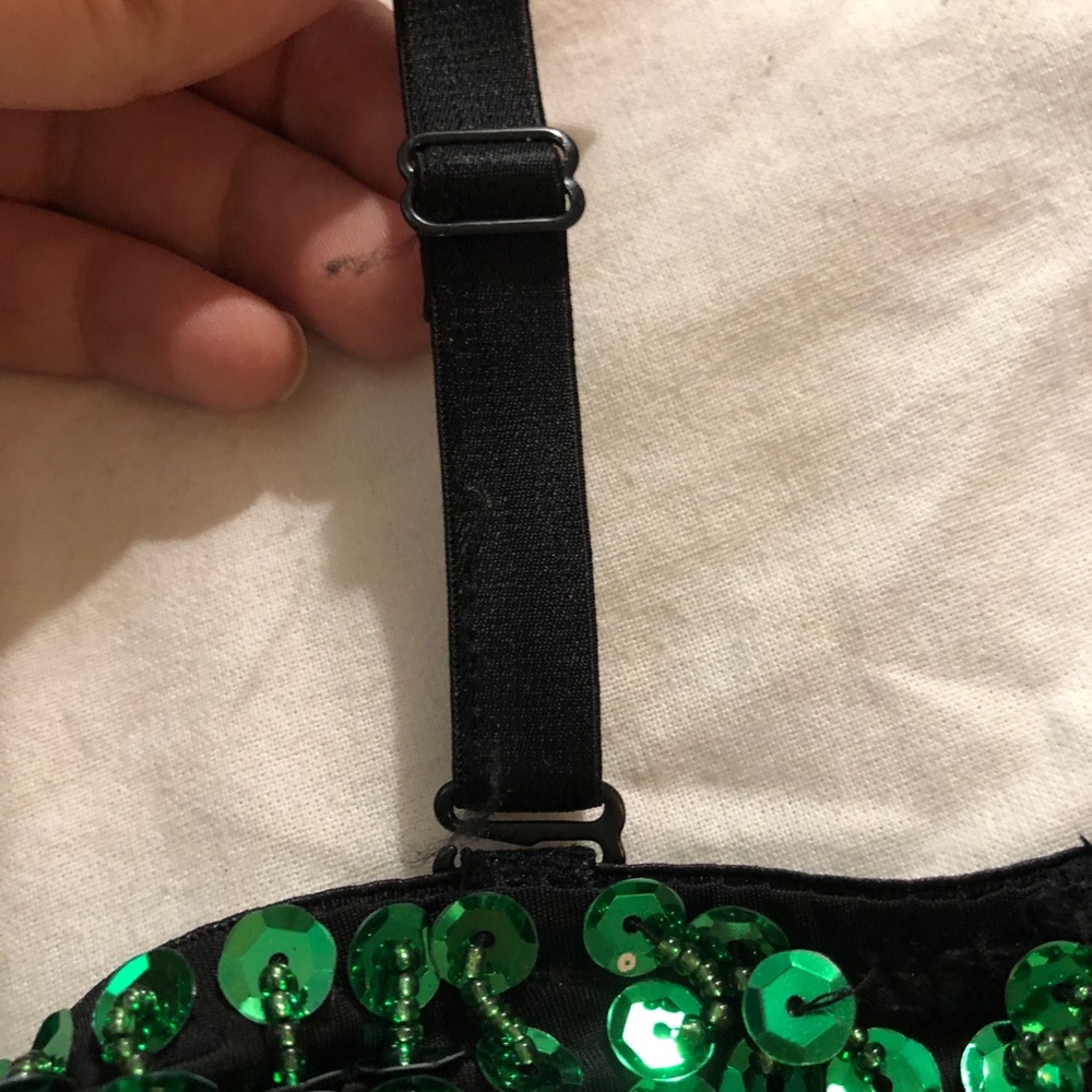 Green Bedazzled Bra - Picture 5 of 6